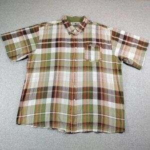 Evolution Shirt Mens 4XL Plaid Lightweight Short Sleeve Button Down Big & Tall
